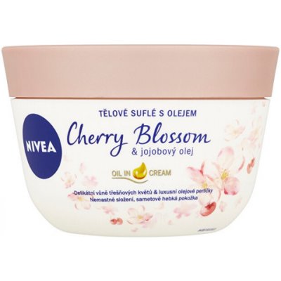 Nivea Cherry Blossom & Jojoba Oil - Telové suflé s olejom 200 ml