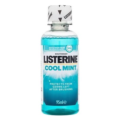 Listerine Cool Mint Mouthwash 95 ml ústní voda pro svěží dech a ochranu proti zubnímu plaku