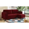 Rohová rozkladacia sedačka HARALD červená - DREAM VELVET 202.10