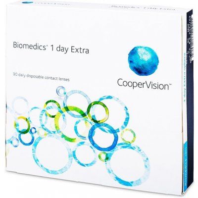 CooperVision Biomedics 1 Day Extra 90 šošoviek Dioptrie: +4.75, Zakrivenie : 8.80, Priemer: 14.2
