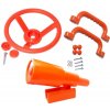 Set - detský volant, madlo, teleskop Lux, oranžový