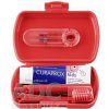 CURAPROX Kids travel set červený (1x zubná kefka, 2x medzizubná kefka CPS, 1x zubná pasta melón 6+ 10 ml, 1x nálepka) 1x1 set