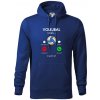 Volejbal volá - Mikina pánska Cape s kapucňou - 2XL ( Kráľovská modrá )