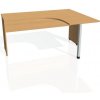 Hobis Pracovný stôl Gate, ergo, ľavý, 160x75,5x120 cm, buk/buk