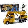 IMPORT LEANTOYS Diaľkové ovládanie Truck Crane Diaľkové ovládanie 2.4G Svetlá Zvuky Žltá