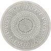 NORTHRUGS , Kusový koberec Twin-Wendeteppiche 103103 creme grün – na von aj na doma, 200x200 (priemer) kruh, zelená, chodba / predsieň