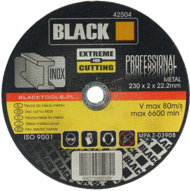 Black Rezný kotúč na kov 230x2x22,2 mm tool 42504