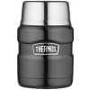 Termoska na jedlo s šálkou a skladacou lyžicou - Metalicky sivá