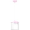 Luminex Detský luster na lanku SWEET 1xE27/15W/230V biela/ružová/mašľa LU9435A + záruka 3 roky zadarmo