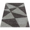 Najkoberce shaggy Tango trojuholníky hnedo - sivý 120x170 cm