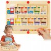 Magnetická hra - bludisko, drevená hra na učenie triedenia farieb