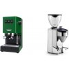 Gaggia New Classic EVO, green + Rocket Espresso FAUSTO 2.1, chrome