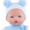 Realistické miminko - chlapeček Herman v modrobílém overalu od španělské firmy Marina & Pau (Pitus Baby - 40 cm - balené v sáčku)