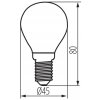 Kanlux 35277 E14 6W 60W malá guľa G45 LED svetelný zdroj filament 806lm 4000K 320°