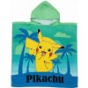 Sun City - Detské bavlnené pončo s kapucňou Pokémon Pikachu / 55 x 110 cm