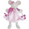 Plyšová myška na bábkové divadlo Mouse Hand Puppet Doudou et Compagnie ružová 28 cm od 0 mes