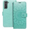 OEM Puzdro MEZZO Book pre SAMSUNG S21 mandala - zelené