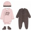 DIRKJE Set Overal+ body + čiapka+ botičky ružová dievča veľ.56