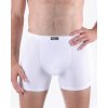 EcoBamboo Bambusové boxerky s dlhšou nohavičkou a potlačou 74163P - Biela S/M