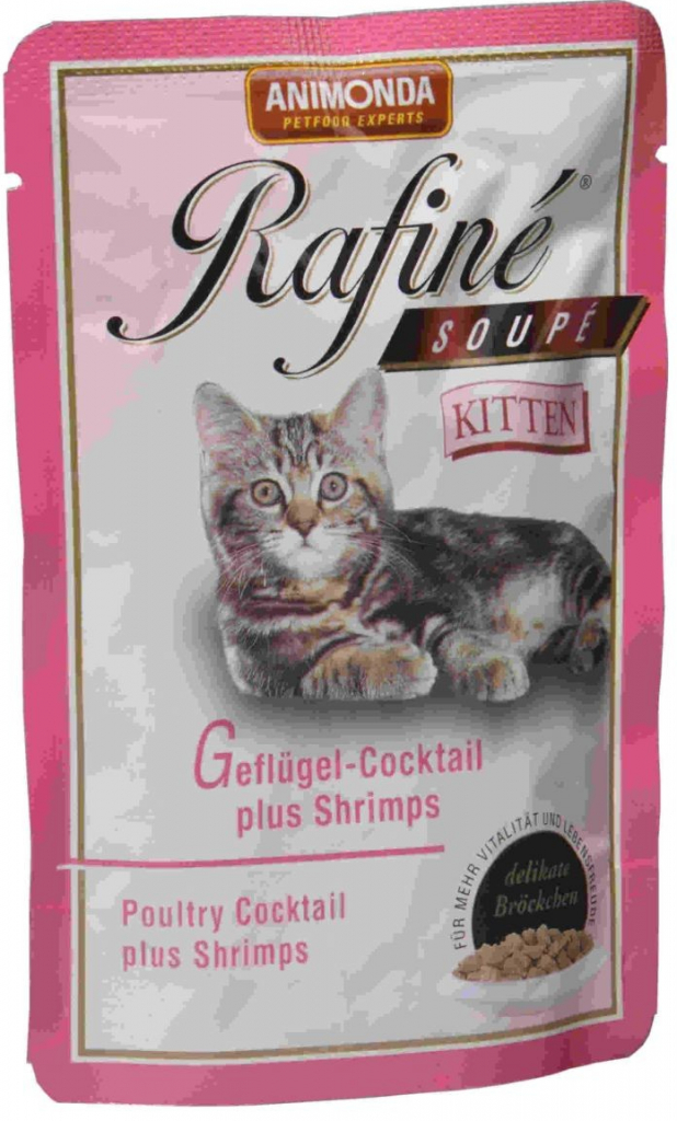 Animonda Rafine Soupe Kitten hydinový koktail a morský rak 100 g