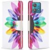 Peňaženkové kožené puzdro na Motorola Edge 40 Neo - Sun Flower