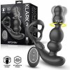 IntoYou Klark Waving And Vibrating Plug With Remote (Black), vibračná análna zátka s krúžkom