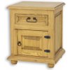 MW Sedliacky nočný stolík z masívu COM 15 - K17 biely vosk