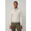 SVETER HACKETT LONDON HONEYCOMB STITCH HZIP OFF WHITE