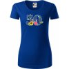 Kvetinové číslo kreslené - 50 - Dámske tričko z organickej bavlny Origin (GOTS) - XL ( Kráľovská modrá )