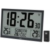 Digitálne rádiom riadené XL hodiny JVD RB9412.1, čierne