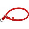 Collar Obojok okrúhly kožený škrtiaci, 40cm/8mm, červená