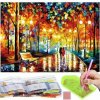 Springos Diamantové maľovanie Park v noci 40 x 30 cm