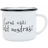 BELIS BELIS Smaltovaný hrnček 8 cm/0,35 l, biely „čierna veža“ v krabici