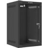 LANBERG RACK CABINET 10” WALL-MOUNT 9U/280X310 (FLAT PACK) WITH GLASS DOOR BLACK