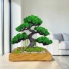 Umelý bonsai zo stabilizovaného machu, japonská dekorácia