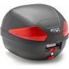 GIVI B 29N kufr černý s červenými odrazkami (Monolock s vlastní plotnou), objem 29 ltr.