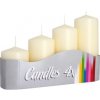 Bispol Candles postupné adventné sviečky krémová 4ks