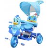 Ramiz Detský trojkolesový bicykel Duck Bike Modrá + zvuky + strieška + zábrana + opierka na nohy + rukoväť + úložný priestor
