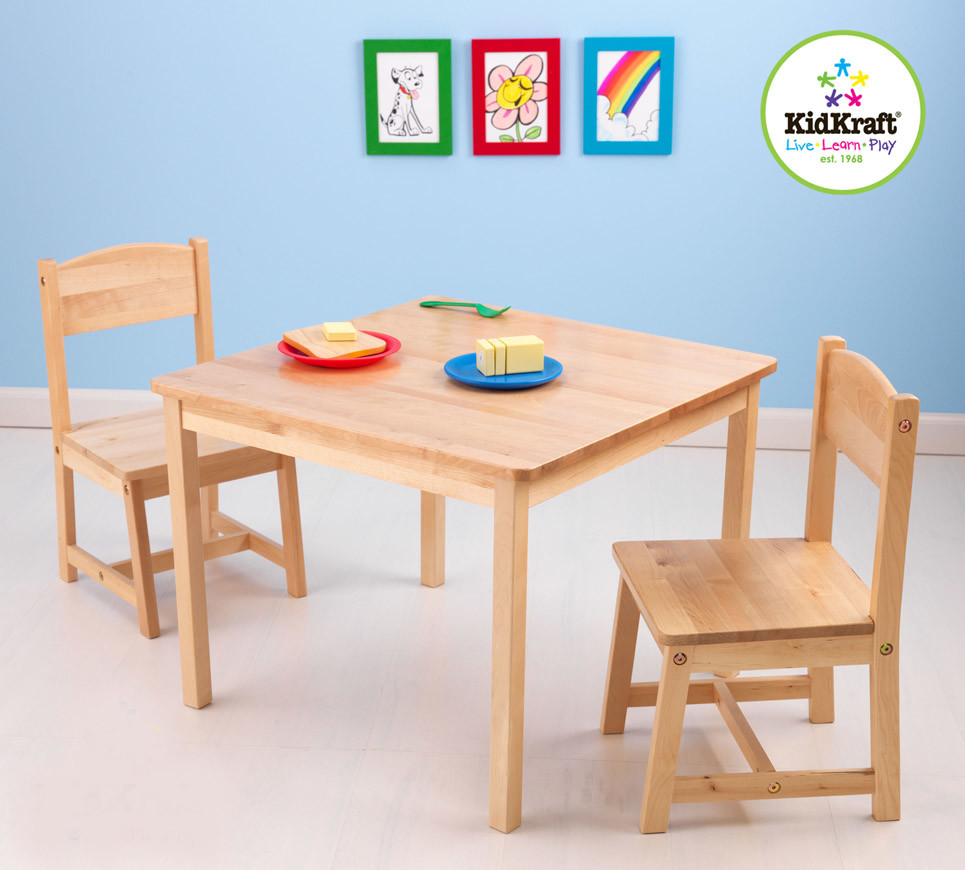 KidKraft detský stôl s dvoma stoličkami natural od 124,8 € - Heureka.sk