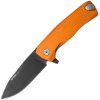 Lionsteel ROK ORANGE Aluminum knife, RotoBlock, Chemical Black blade M390 ROK A OB