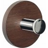 Spirella drevený háčik na uteráky PUNT – Round, orech, samolepiaci, priemer 50 mm