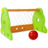 LEAN TOYS Detská futbalová bránka zeleno-oranžová
