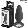 Addicted toys anal plug with jewel silicone size m 10.4 cm