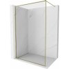 Mexen Kioto-XF sprchová stena Walk-in s rámom 130 x 202 cm, transparentná 10 mm, zlatá - 800-130-104-50-00-X