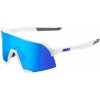 100% S3 - Matte White/HiPER Blue Multilayer Mirror Lens one size