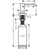 Hansgrohe Hansgrohe, príslušenstvo , dávkovač prostriedku na umývanie A71, 500 ml, matná čierna, HAN-40468670