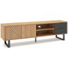Antracitovosivá/prírodný TV stolík v dekore duba 180x51,5 cm Madona - Marckeric