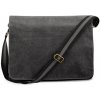 Quadra Plátená vintage taška cez rameno QD610 Vintage Black 40 x 30 x 12 cm