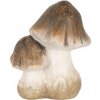 Clayre & Eef Béžovo-hnědá keramická dekorace houby Mushroom 10*7*12 cm