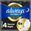 Always Ultra Hygienické Vložky Secure Night S Krídelkami 6 ks